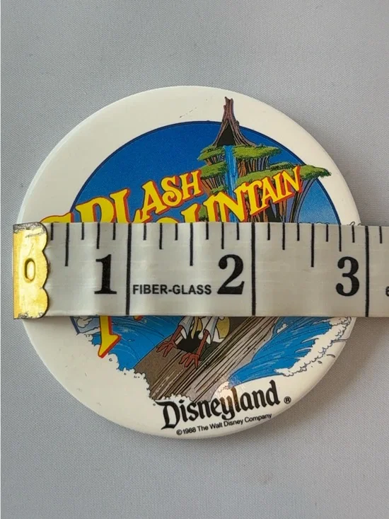 Vintage 80’s Disneyland Splash Mountain 3in Button Pin Set of 2 Cast Member Excl - Picture 4 of 9